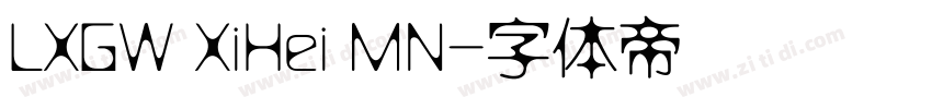 LXGW XiHei MN字体转换